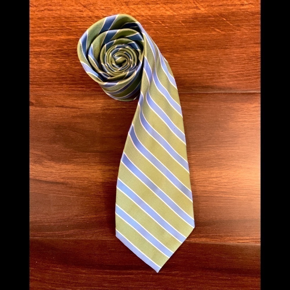 JONES NEW YORK Green Striped Necktie